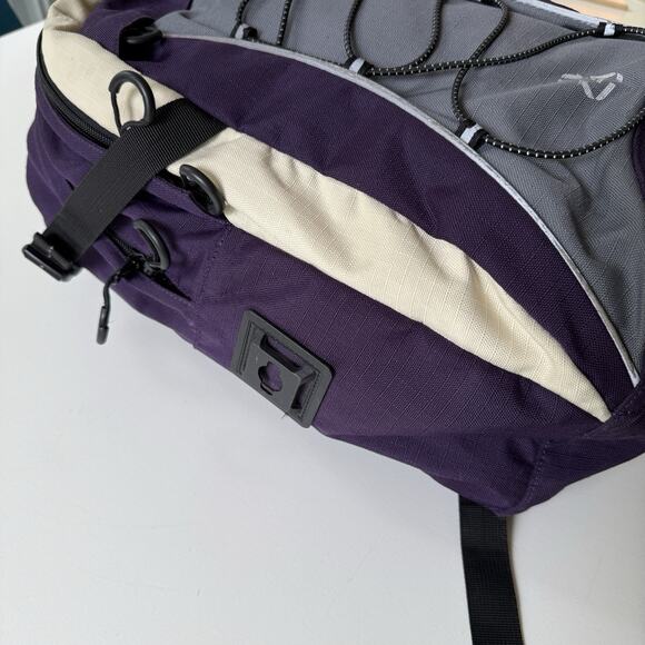 Lands’ End Backpack Purple Gray Tan Outdoor School Hiking Travel Bag 11x16" - Picture 7 of 13
